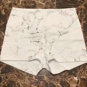 Never Worn White Marble BuffBunny Shorts XL